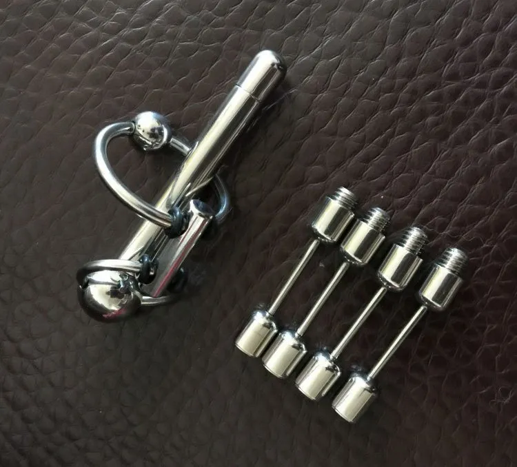 Penis Plug Male Uretral Brinquedos Metal SM para Homem Aço Inoxidável Produtos do Sexo Fetish Bondage Brinquedo Adulto