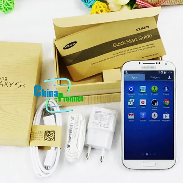 100% Original Samsung Galaxy S4 i9500 i9505 4g 5.0 '' 13mp kamera 2GB / 16GB Android 4.2 Quad Core 3G Renoverad olåst telefon