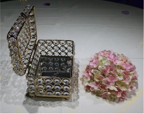 Crystal Beaded Jewelry Box for wedding decoration