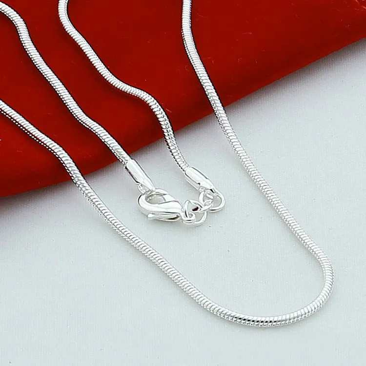 Kettingen zilver 925 vrouwen mannen touw kettingen groothandel goedkope hoge kwaliteit sieraden 925 sterling verzilverde kettingen kettingen