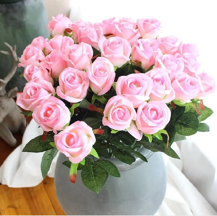 Ceramic Flowersl Rose Silk Craft Flowers Real Touch Flowers for Wedding Christmas Room Decoration Goedkope Sale 2015 Nieuwe Stijl