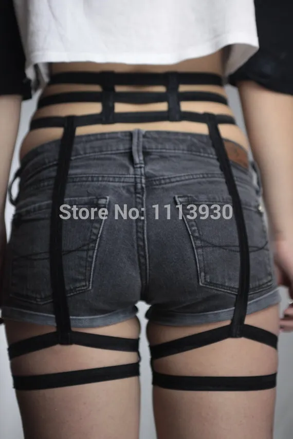 NEW - XL Leather Body - Leg Harness - Gothic - Exotic Dance -  Garter - Sexy 61SafRV-+QL._AC_UY1000_.jpg main image 3