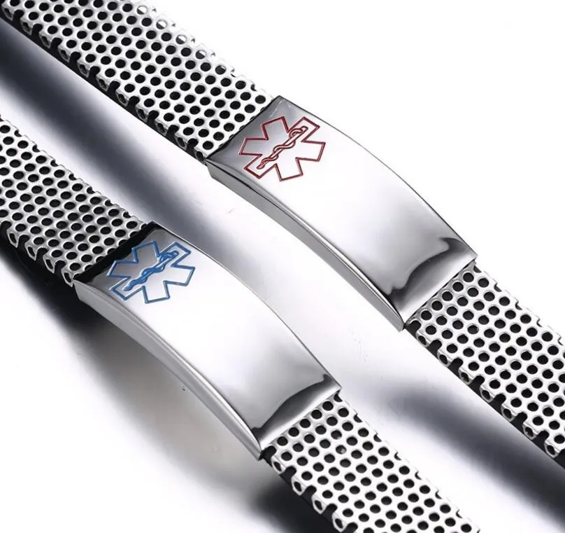 HCMA Collier Alerte Médicale Gravé Or Argent Titane Acier - Pendentif Chien Étiquette Homme Femme