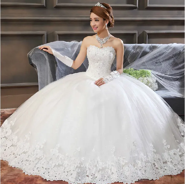 2016Lace Sweetheart Off the Shoulder Wedding Dress Slim Princess Ivory Color Wedding Dresses Vestido de noiva Robe de Mariage P-260