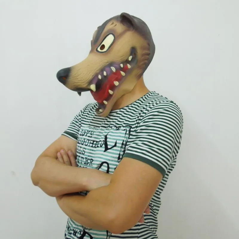 New Cosplay Cartoon Dog Mask Maschera in lattice Full Face Halloween Party Mask Animal Head Carnival Party Costume Novità regalo spedizione gratuita