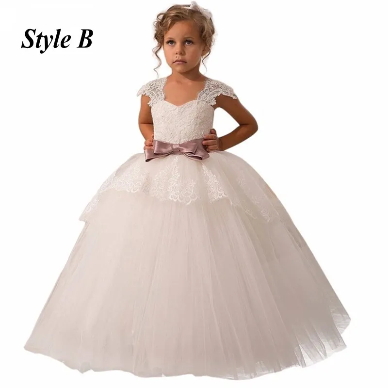 Abiti da spettacolo fatti a mano in due pezzi con giacca Abiti da ballo Ragazze Flower Girl Abito da prima comunione matrimoni Abito formale 20274g