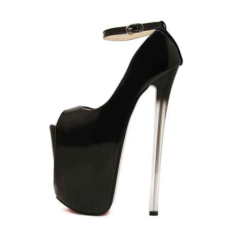 22CM Heel Height Sexy Peep Toe Stiletto Heel Pumps Party Shoes Women's heels No.6679-1