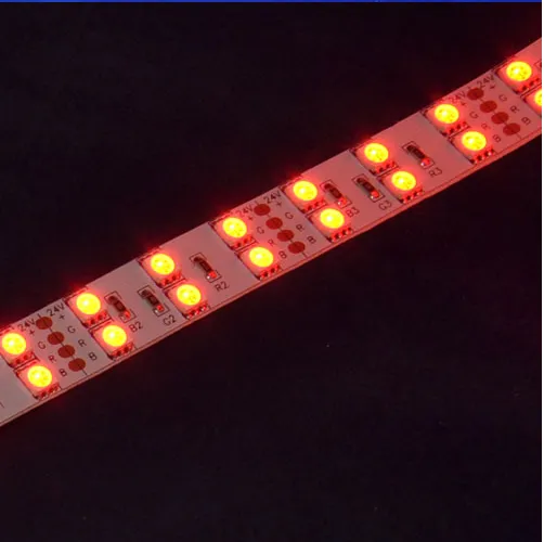 5050 RGB LED Strip light DC12V SMD5050 flessibile 120leds / m LED lampada non impermeabile doppia fila evidenziare RGB led strip