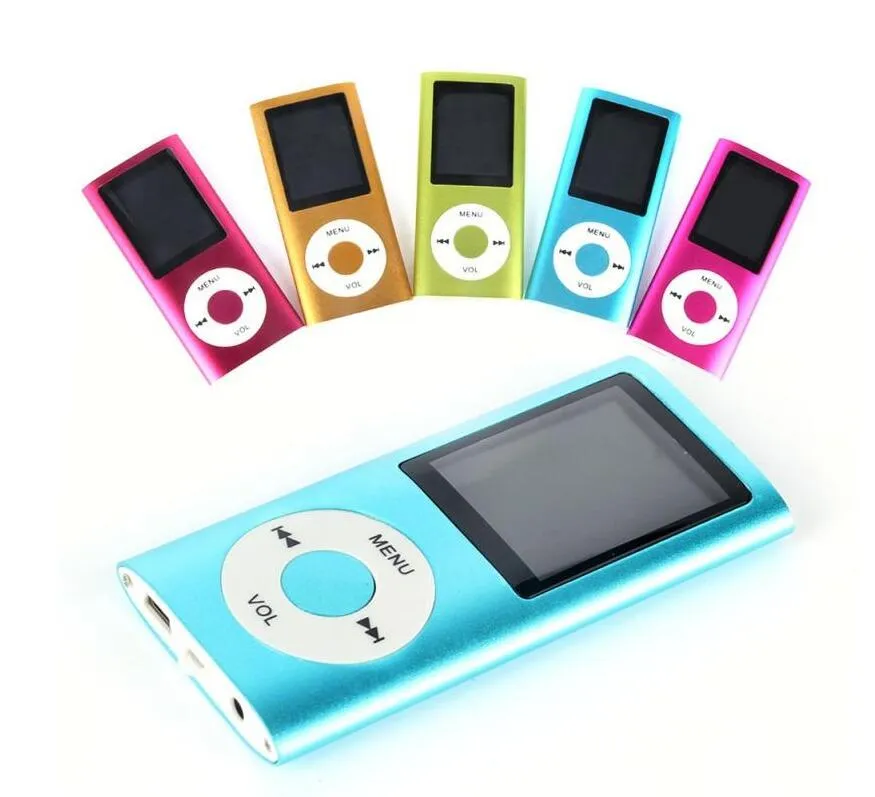 NEW 4th Genera MP3 MP4 Player Slim 4TH 1.8"LCD Video Radio FM Player Support 4GB 8GB 16GB 32GB Micro SD TF Card Mp4