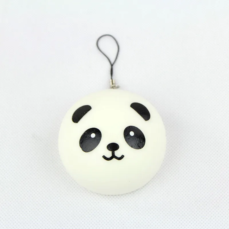 10CM Mignon Panda Squishy Buns Charms Pain, Kawaii Doux Parfumé PU Squishy Jumbo Lente Rising Squeeze Téléphone Charm Squishies Pendentif Téléphone