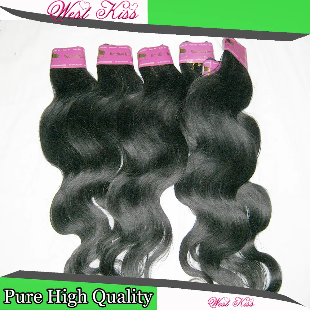 Obiecaj najtańsze brazylijskie splot do włosów przetworzony rozszerzenie Remy 100 Human Hair lot Body Wave Real Factory 6690102