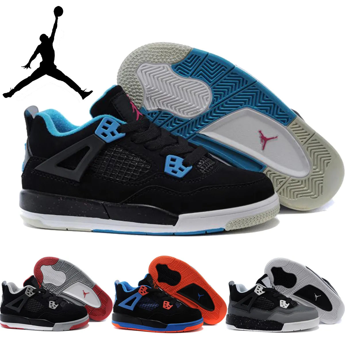 Nike Air Jordan Retro 4 Children Shoes 
