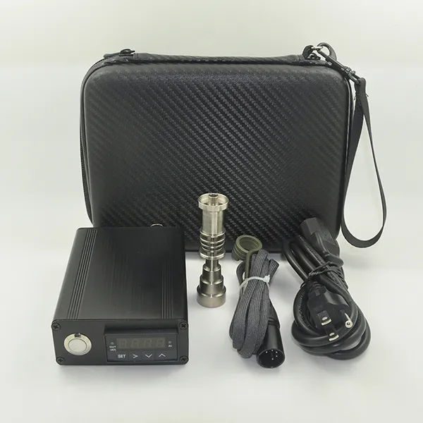 Fancier Cheap Electric Nail Dab Nail Box Kit Temperature Controller Case With Titanium Nail Kit For Glass Bongs Water pipe