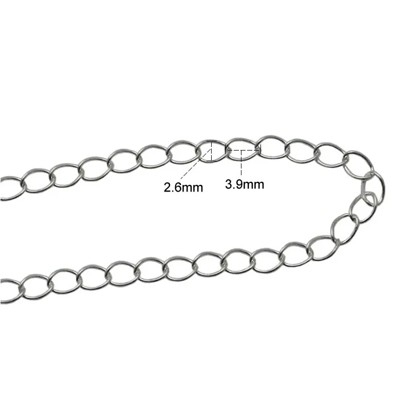 Beadsnice wholesale silver chain 925 sterling silver jewelry material oval chains for necklace making sold by gram ID 33870