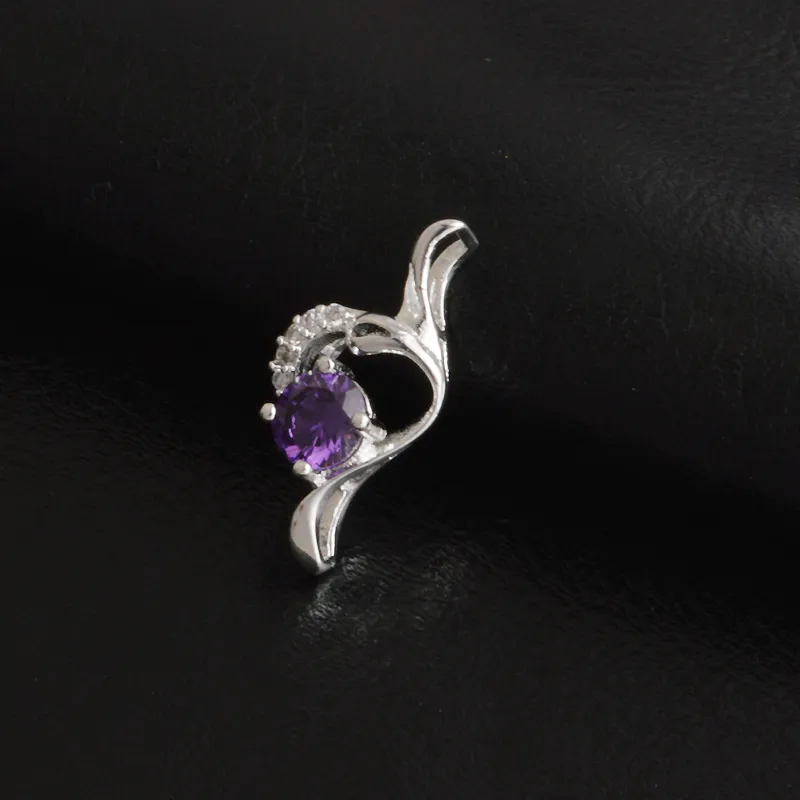 Livraison gratuite mode haute qualité ange en argent 925 avec bijoux en diamant violet collier en argent 925 cadeaux de vacances Saint Valentin Hot 1692