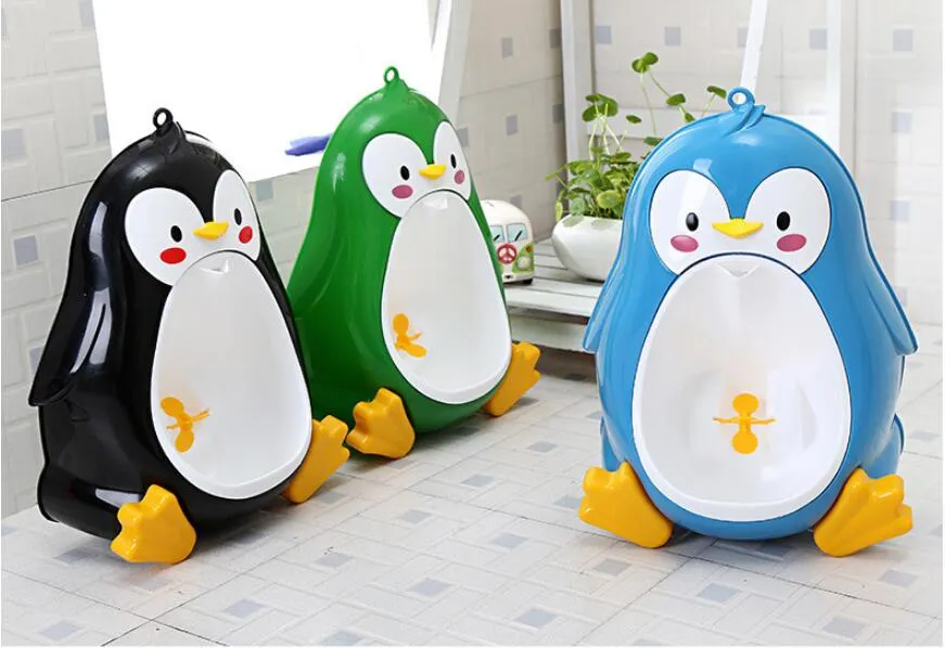 Bébé garçons debout urinoir forme de pingouin urinoirs muraux formation de toilette enfants debout urinoir vertical pot ventouse