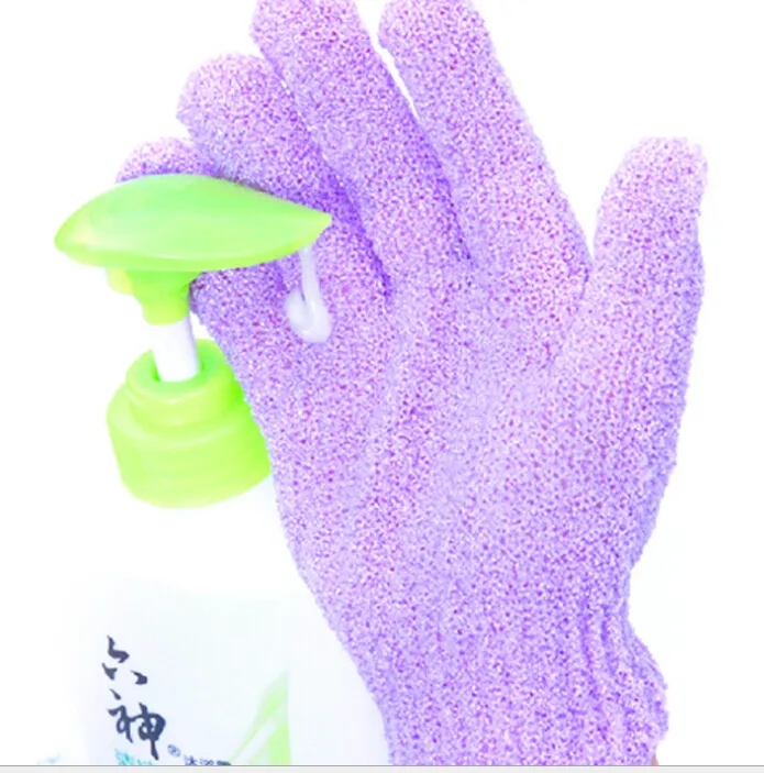 Cena fabryczna Złuszczanie Rękawica Skin Body Bath Shower Loofah Sponge Mitt Scrub Massage Spa