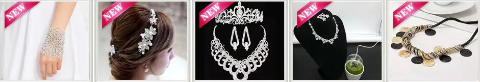 Tiaras Gold Tiaras Taçlar Düğün Saç Takı Neceklace Küpe Ucuz Bütün Moda Kızlar Akşam Balo Elbiseleri Accessor264G