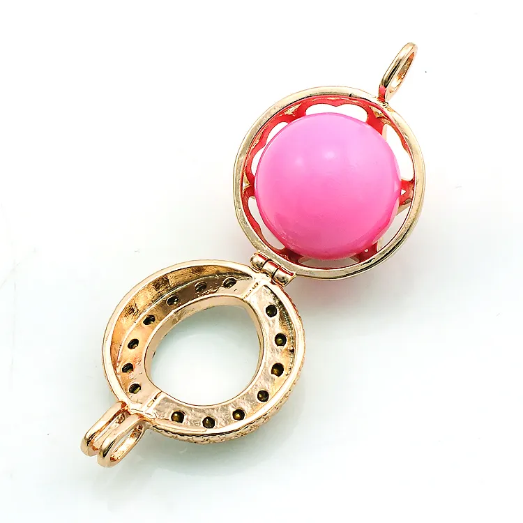 Brand New Ange Collier De Mode Plaqué Or Strass Oeil Carillon Musique Boule Pendentifs Collier Pour Femmes Bijoux