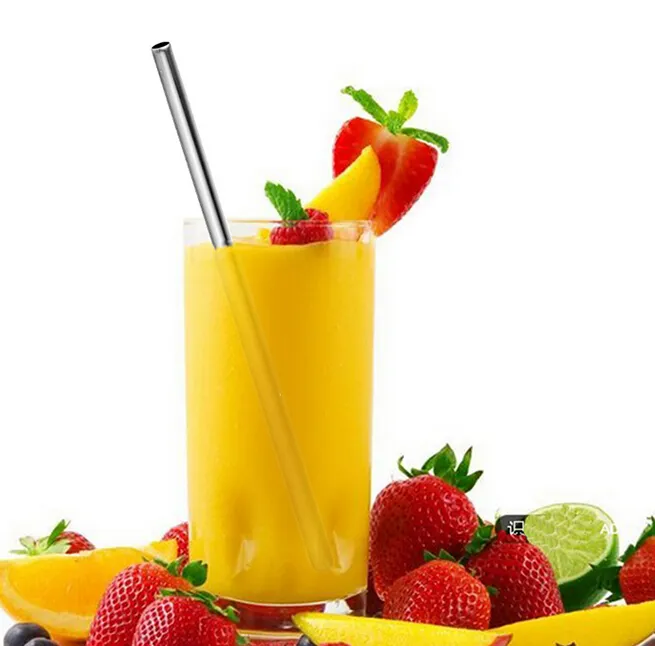 Straight Durable Stainless Steel Strawz Connectible Drinking Straws