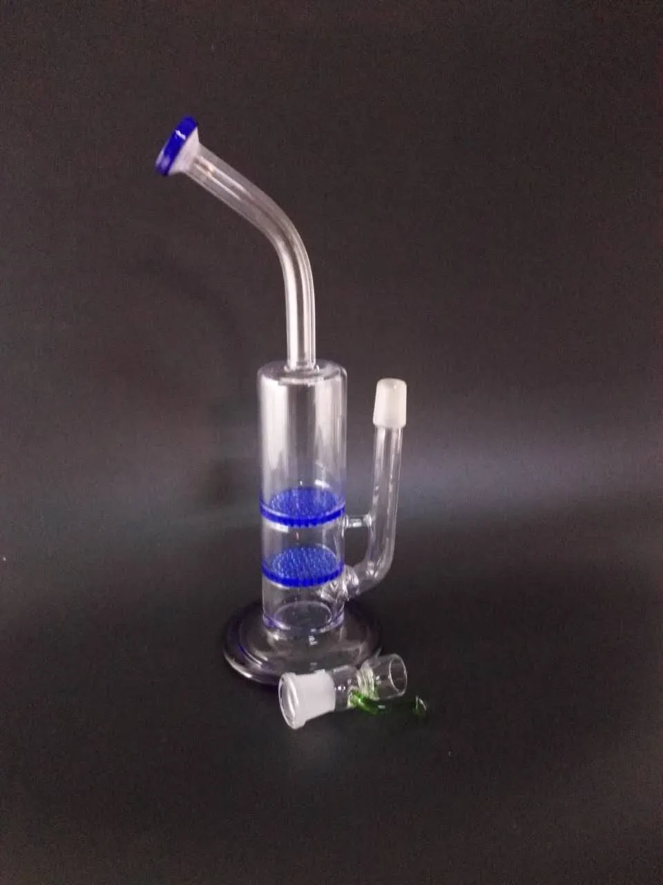 high: 30cm glass water pipes glass bongs with 14mm joint white free shipping