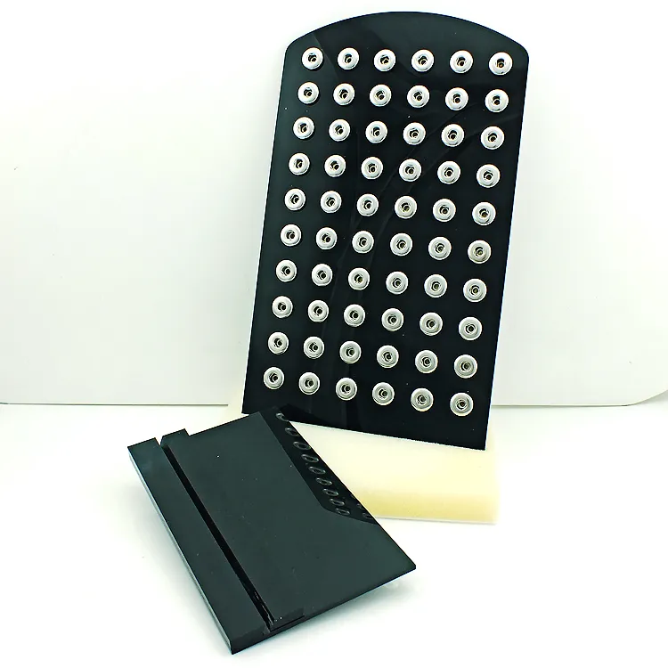 Button Display Stand High Quantity Acrylic Jewelry Display Stands 12mm Black Snap Button ...