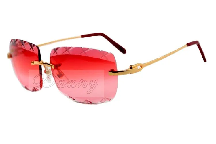 19 new color engraving lens high quality carved sunglasses 8300756 casual ultralight metal mirror legs sunglasses size 561814427365