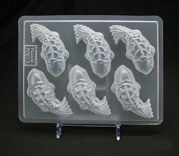 3D Small Koi Fish Jello Steam Rice Cake Chocolate mold Pudding mould Plastic jelly stand Baking Fondant styling tools New year decoration