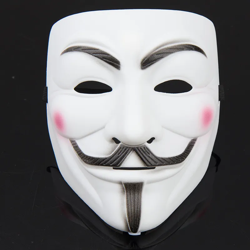 Thicker Scrub V For Vendetta Mask Guy Fancy Dress Fawkes Halloween Masquerade Party Full Face Mask With Hole On The Nose