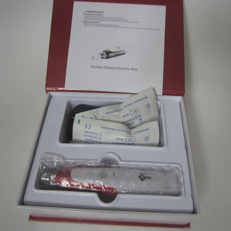 With needle cartridges 12 pins auto electric dermal pen,derma beauty stamp equipment,100% high quality guarantee!!