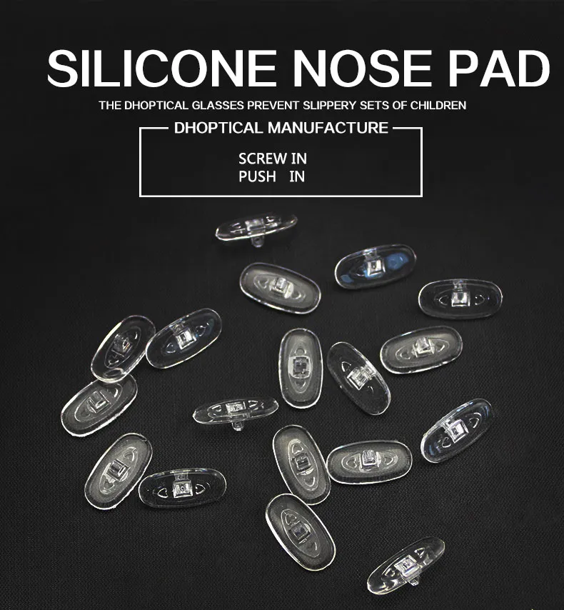 Silicone Nose Pad, Eyeglasses Nose Pad Glasses Part Screw In Push In  CY017~CY019 Free Shippig Low Price From Dhoptical, $9.65