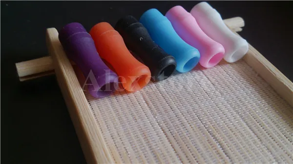 510 Silicone Mouthpiece Cover Drip Tip Disposable Colorful Silicon Testing Caps Rubber Short Test Tips Tester Cap with Single Pack DHL