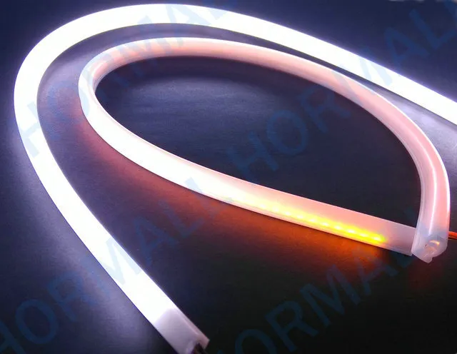 60cm LED Esnek DRL Şerit LED Dönüş sinyali LED Tüp Işığı Switchback ile Gündüz Çalışan Işık