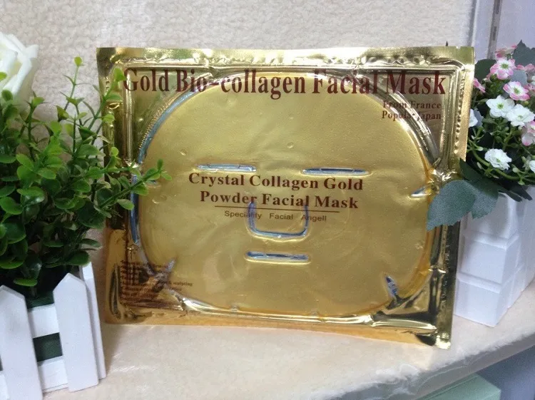2015 горячая продажа золото био коллаген маска для лица Маска Кристалл золотой порошок коллаген бесплатная доставка