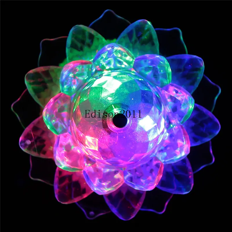 Hot Items Colorful Lotus Flower 3W E27 LED RGB Auto Rotating Bulb Stage Light Christmas Xmas Party Lamp bar lights high quality 