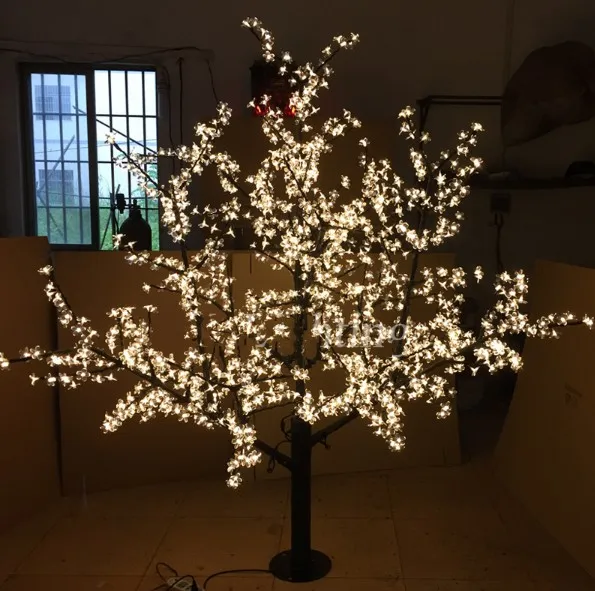 1536LEDS 200cm Outdoor LED Cherry Blossom Tree Light For Outdoor Garden Pathway Christmas Wedding Party Lights Decoration295F