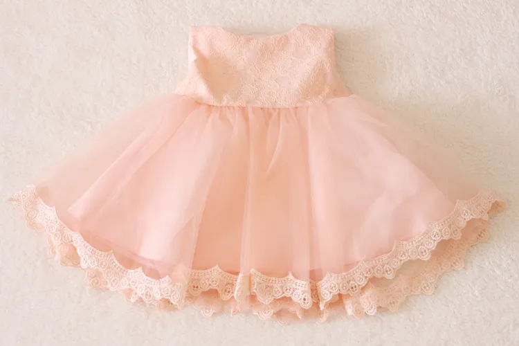 Infant Baby Christening Dresses For 2019 %100 Actual Photo Lace Toddler Girls Party Princess Dress Full Month And Year Clothes Retail K366