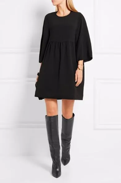 2017 nouveauté Simple en cuir bottes à talons hauts genou haute mode bottes d'hiver femmes all-match robe bottes tendance taille 35-42