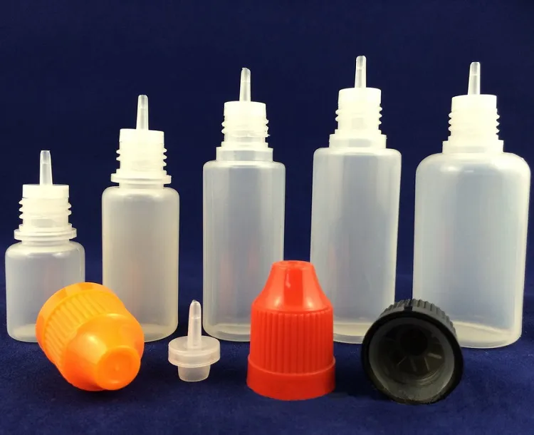 1000Pcs Soft Style PE Needle Bottle 5ml 10ml 15ml 20ml 30ml Child Proof Plastic Dropper Bottles Empty E Liquid Bottle In Stock Free FedEx