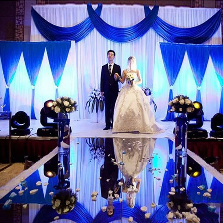 2016ロス1mの幅の輝きのシルバーミラーカーペットのアイルのランナーのロマンチックな結婚式の好みの党の装飾送料無料