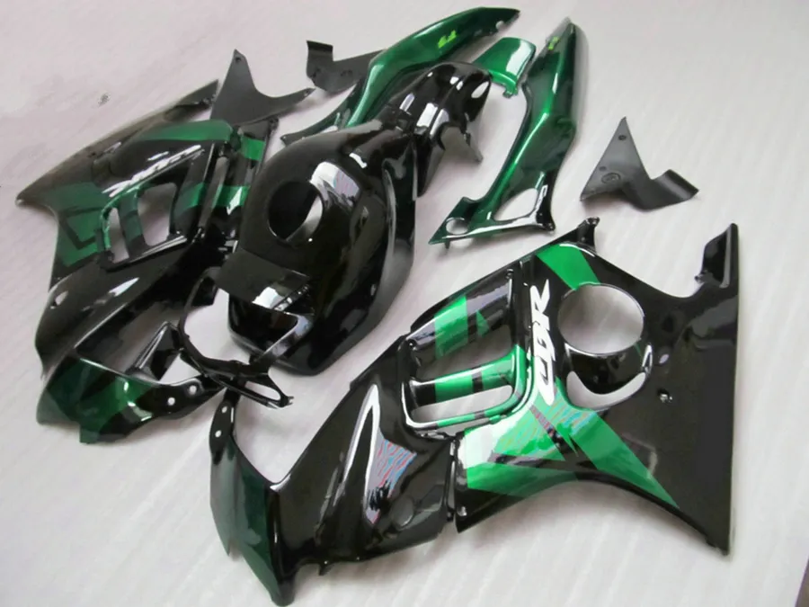 Laagste prijs Fairing Kit voor HONDA CBR600 F3 1997 1998 CBR 600 F3 BIFERINGEN 97 98 Zwart Groen Motobike Set QY64