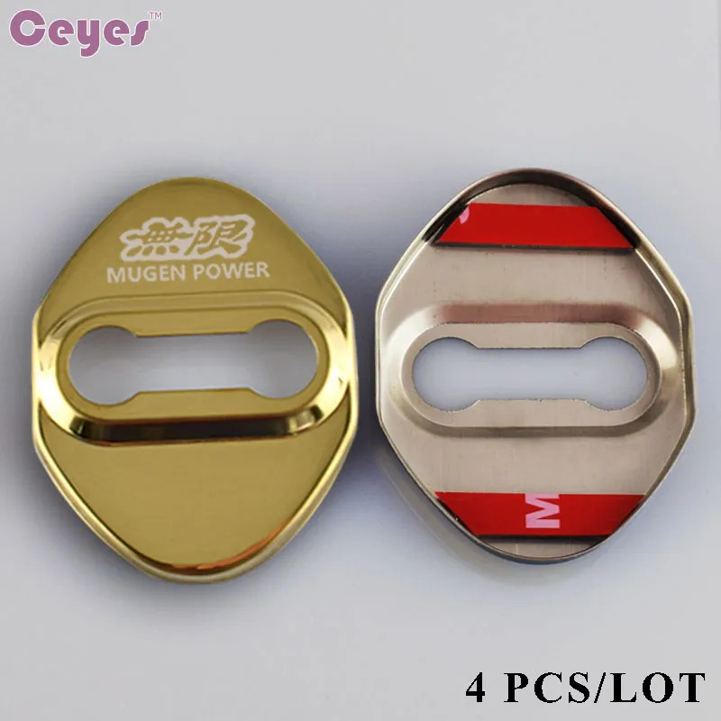 Auto Accessories Car Door Lock Cover for Mugen Power Badges Door Lock Protective Cover Car Stickers Styling lot8079563