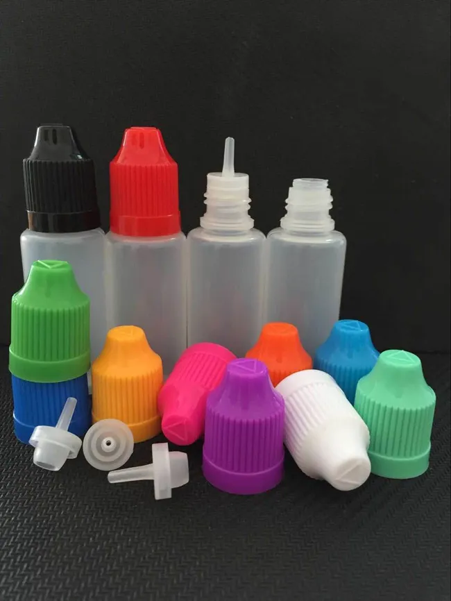 Eliquid Dropper Bottles 3ml 5ml 10ml 15ml 20ml 30ml 50ml 60ml 100ml 120ml 자식 방지 캡이있는 플라스틱 병 E Cigs Juice 병 9454494