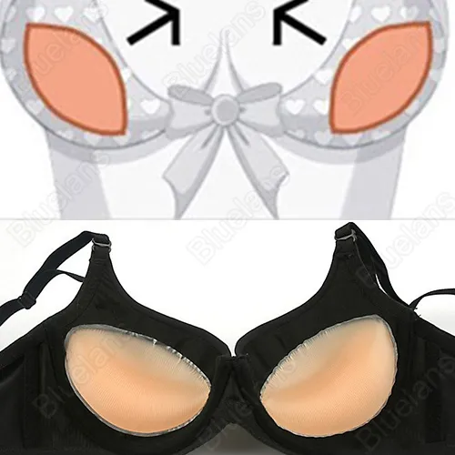 Dames Siliconen Gel Bra Inserts Pads Breast Enhancer * Push-up * Gevoerde BH-ondergoed 3 typen 02x6