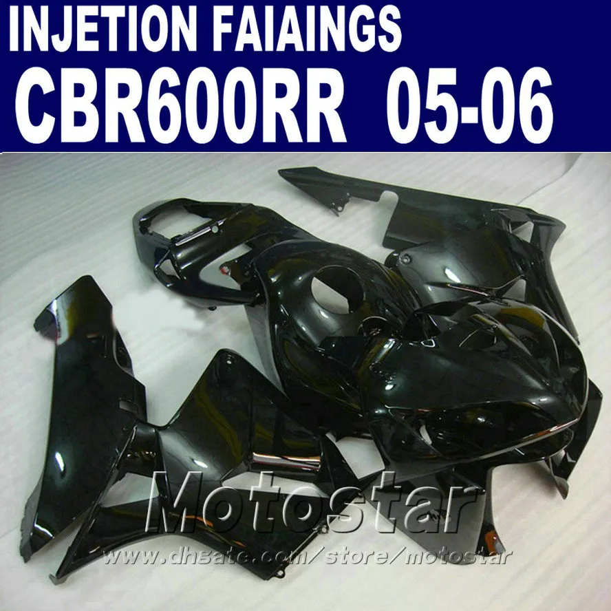 Todo o kit de carenagem preto! Moldagem por injeção para HONDA CBR 600 RR carenagem 2005 2006 cbr600rr 05 06 cbr 600rr custom carenagem C9FC