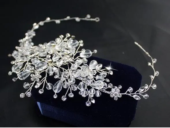 Lindo de Cristal Do Casamento Nupcial Tiaras Crown Wedding Hair Jewelry 2015 Nupcial Headpiece Acessórios Para o Cabelo Desgaste do Cabelo cocar HT14