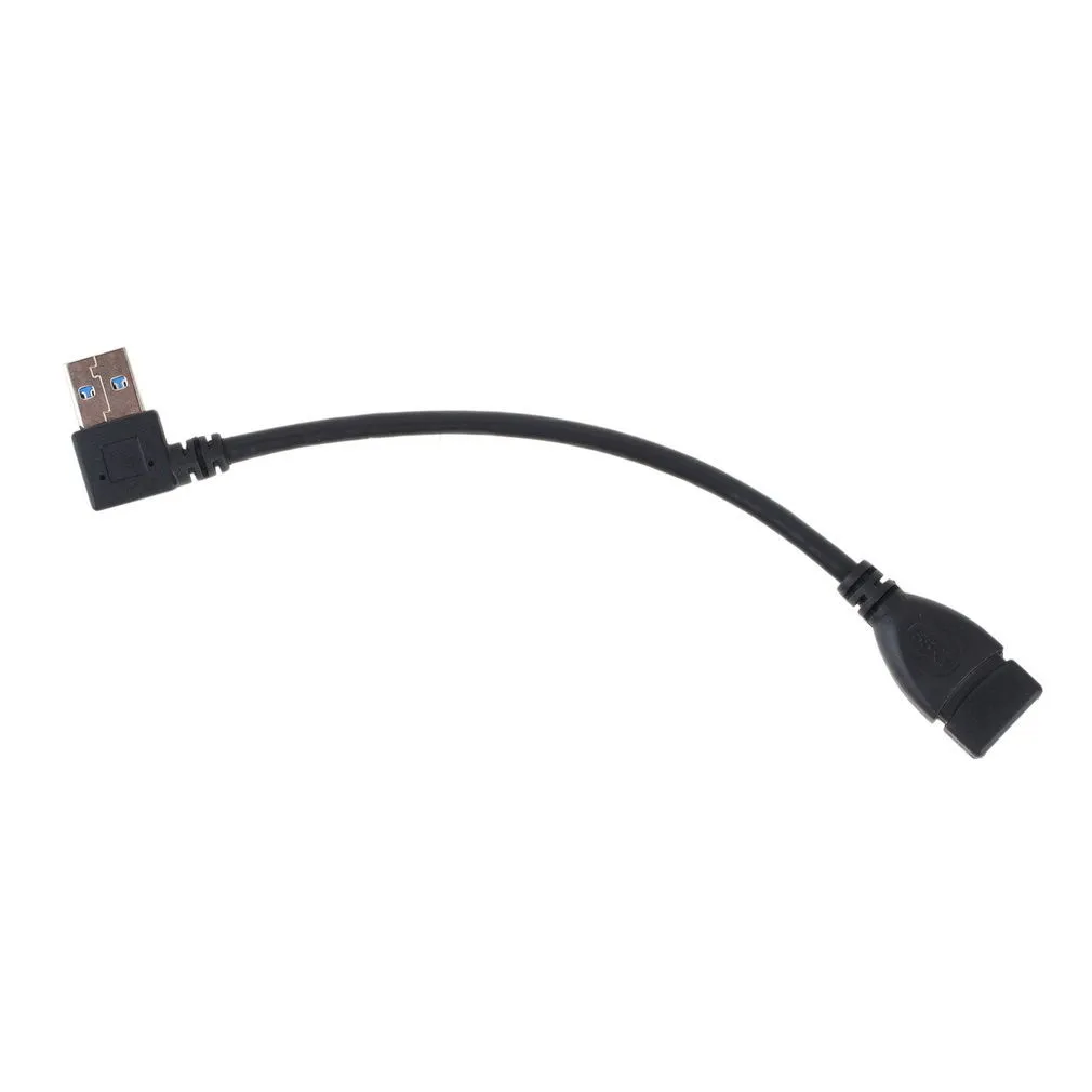 USB 3.0 Mâle A vers femelle A 90 Adaptateur Degré d'extension Sync Cord Câble SY