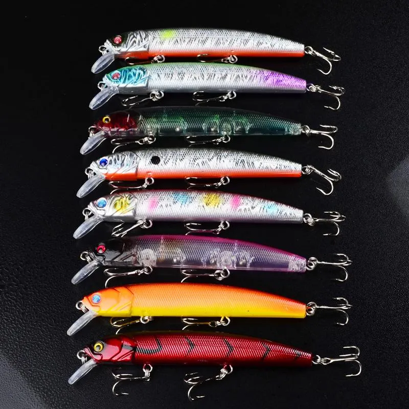 Ny vev bete fiske lockar 8 färg abs plast djup dykning wobbler walleye crappie lock 12 7cm 15 5g bas crankbait251e