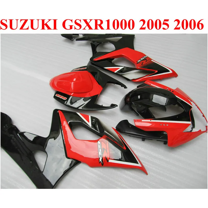 Kit de carenagem de alta qualidade para SUZUKI 2005 2006 GSXR1000 carenagens 05 06 GSX-R1000 K5 K6 bodykits de plástico vermelho preto SX90