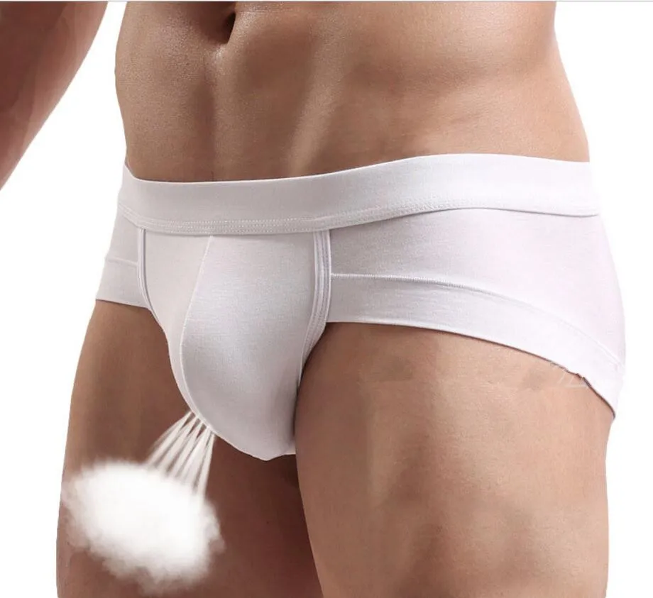 Bomull Andningsbar Män Modal Soft Slim U Convex Jocksteap Sexy Underkläder Mens Underkläder Penis Pouch Briefs Sleepwear Briefs Mäns underbyxor